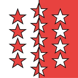 Kantonsfahne Wallis (VS)