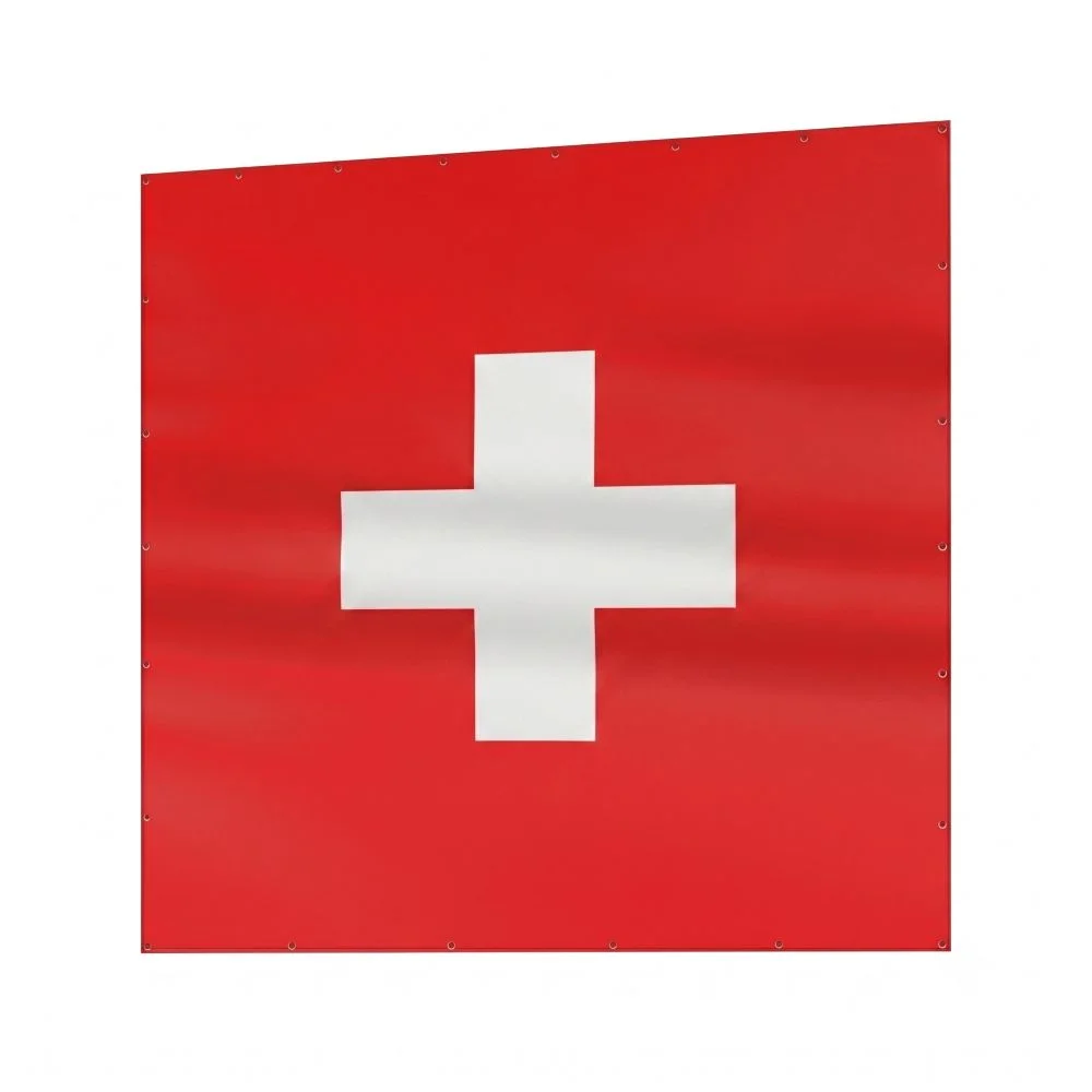 Schweizer Fahne | Stoff-Banner Querformat